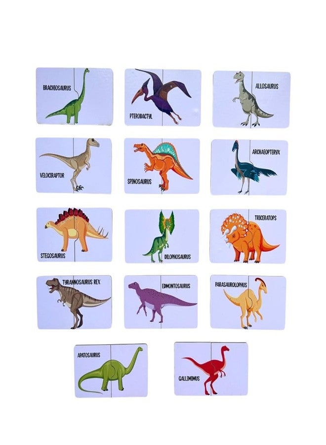 Kiddiwinks Winkslab:Two-Piece Dinosaurs Puzzle Dinosaur Matching Puzzle for Kids - Fun & Educational Prehistoric Learning Game - Image 1